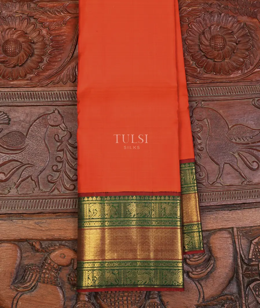 Rust Kanjivaram Silk Saree T736654-image