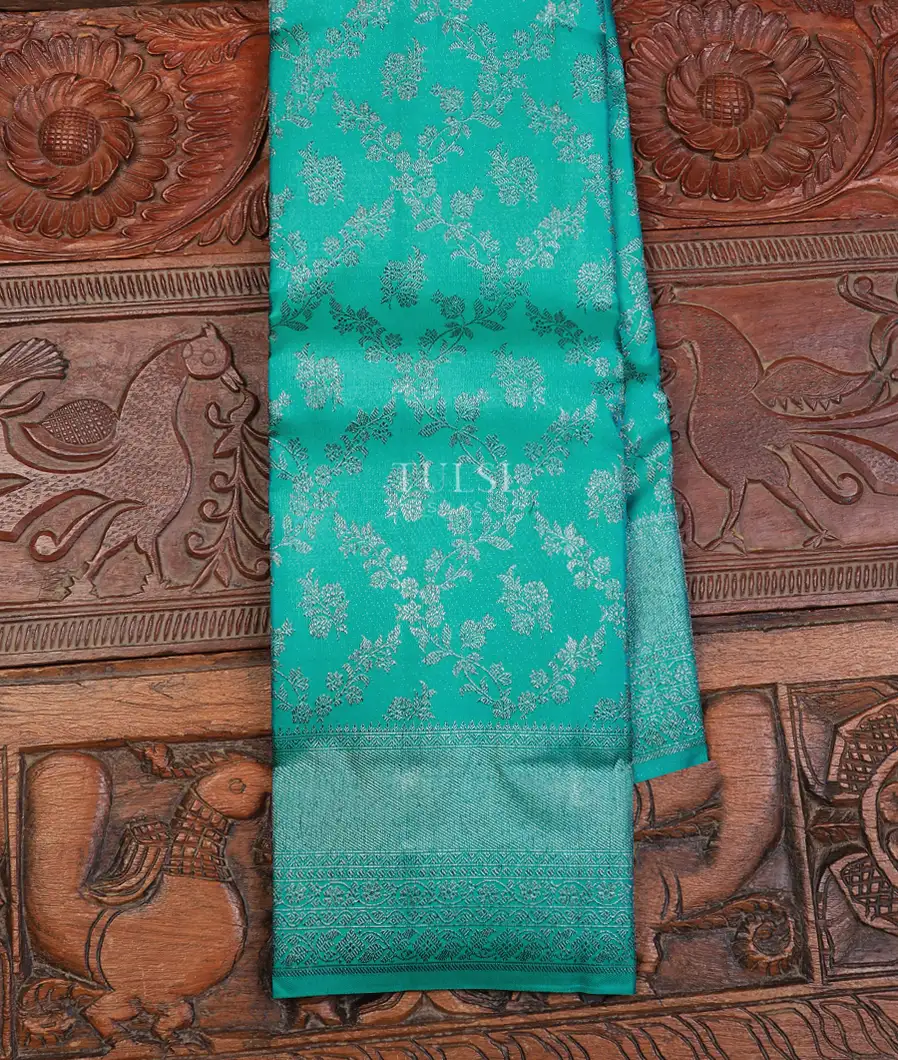 Greenish Blue Kanjivaram Silk Saree T720773-image