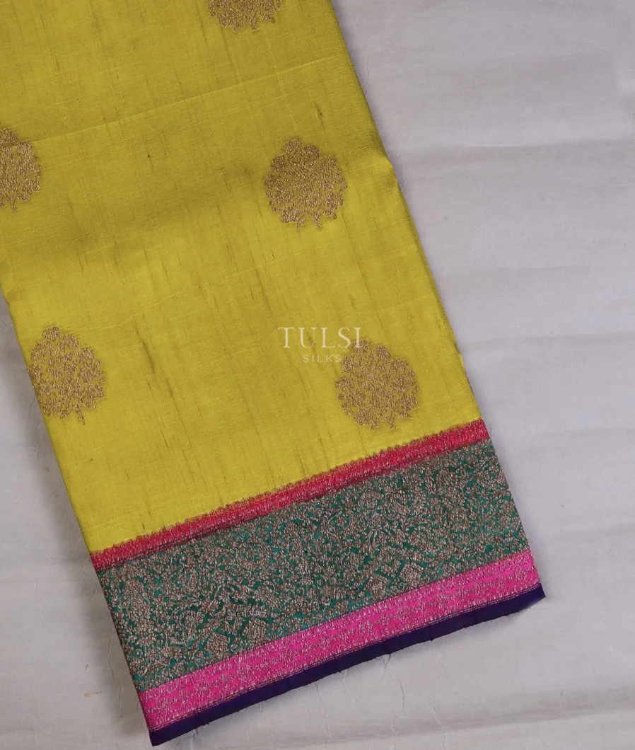 Green Banaras Tussar Saree T749906-image