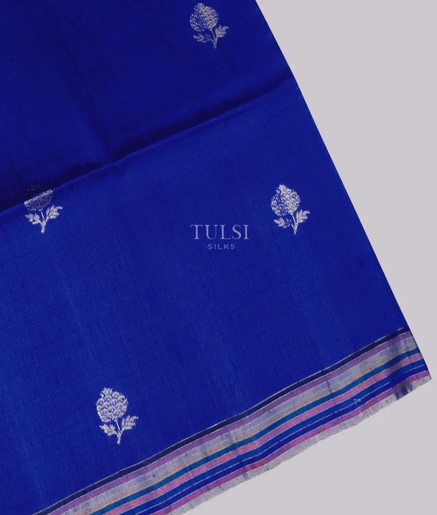 Blue Woven Raw Silk Saree T747173-image