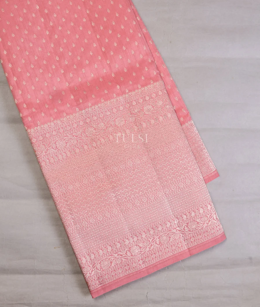 Pink Banaras Silk Saree T746393-image