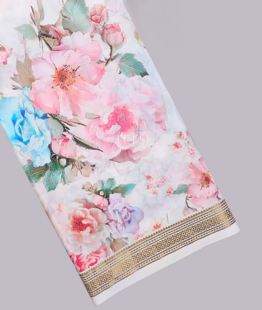 White Crepe Silk Saree T751414-image