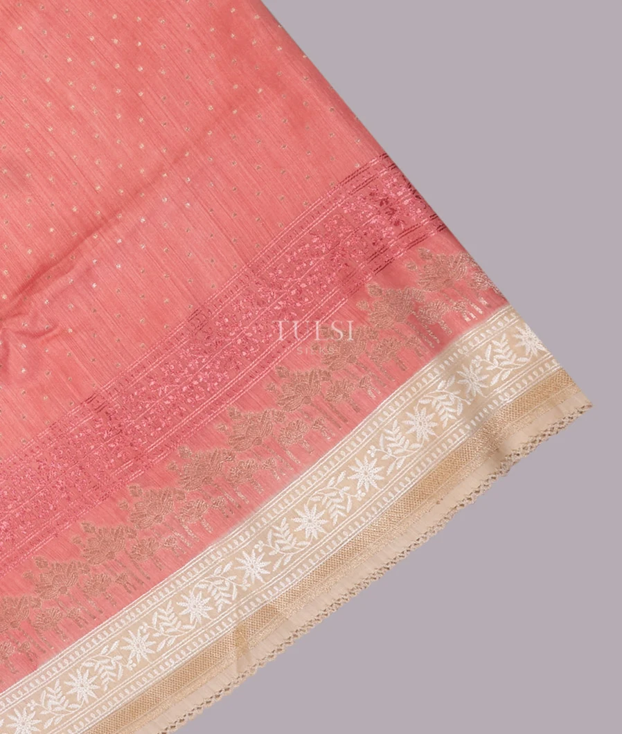Pink Tussar Embroidery Saree T745106-image