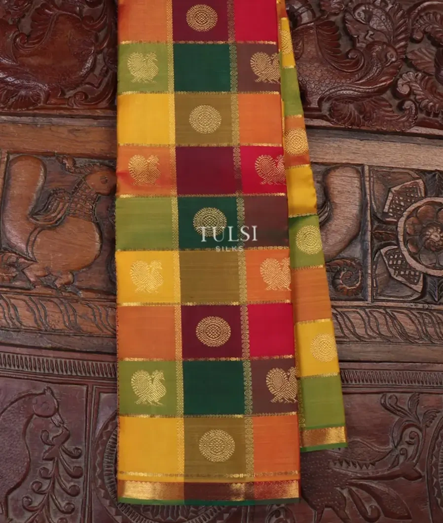 Multicolour Kanjivaram Silk Saree T752074-image