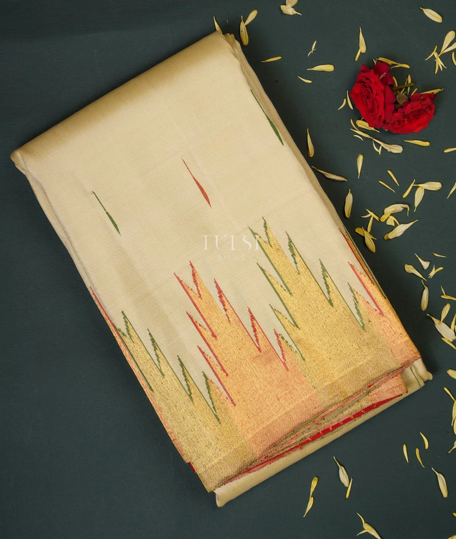 Off-White Kanjivaram Silk Saree T742757-image