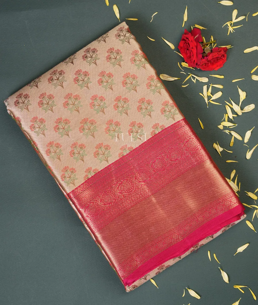 Beige Soft Silk Saree T742542-image