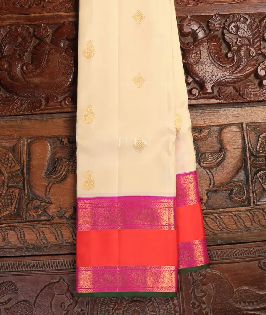 Off-White Kanjivaram Silk Saree T753887-image