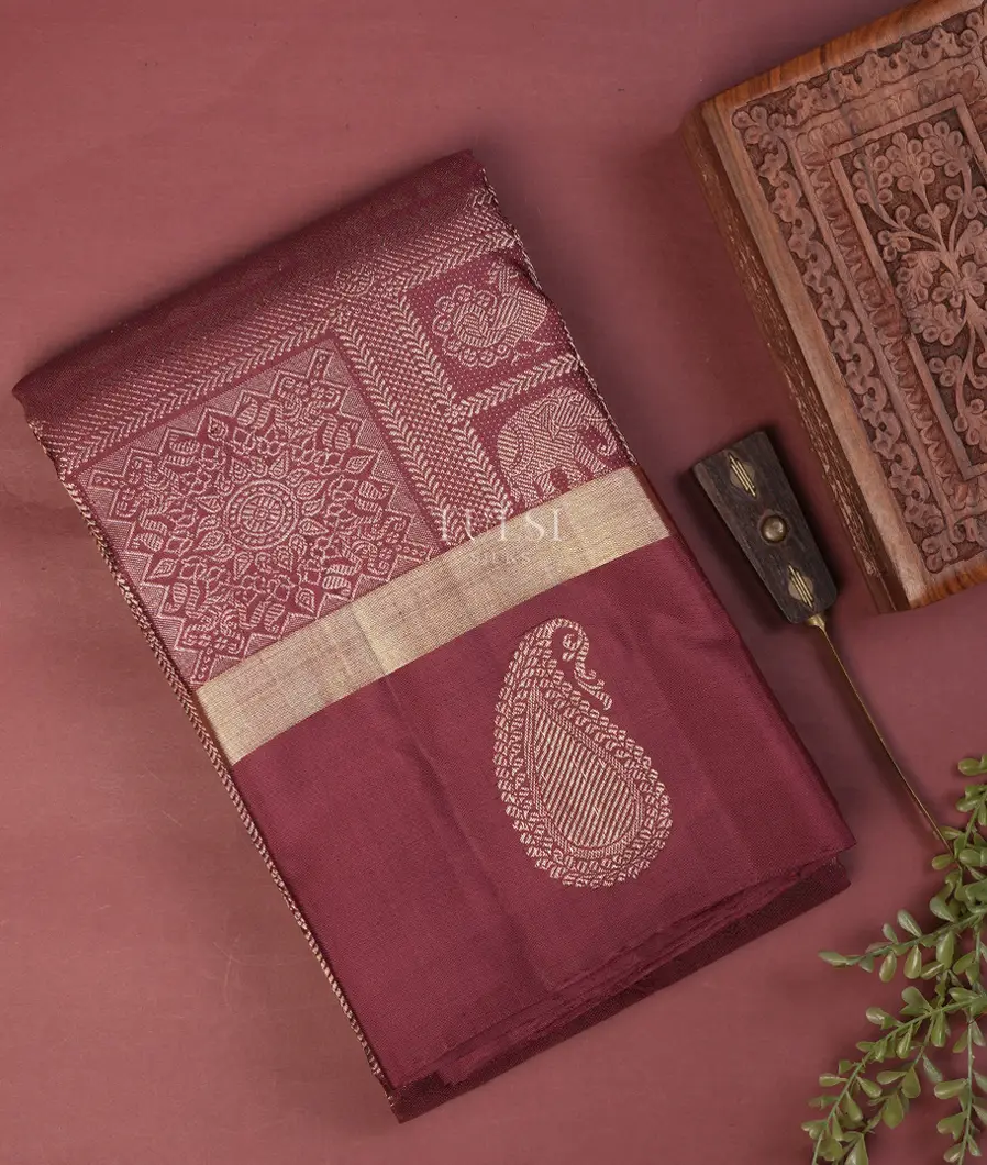 Maroon Kanjivaram Silk Saree T748924-image