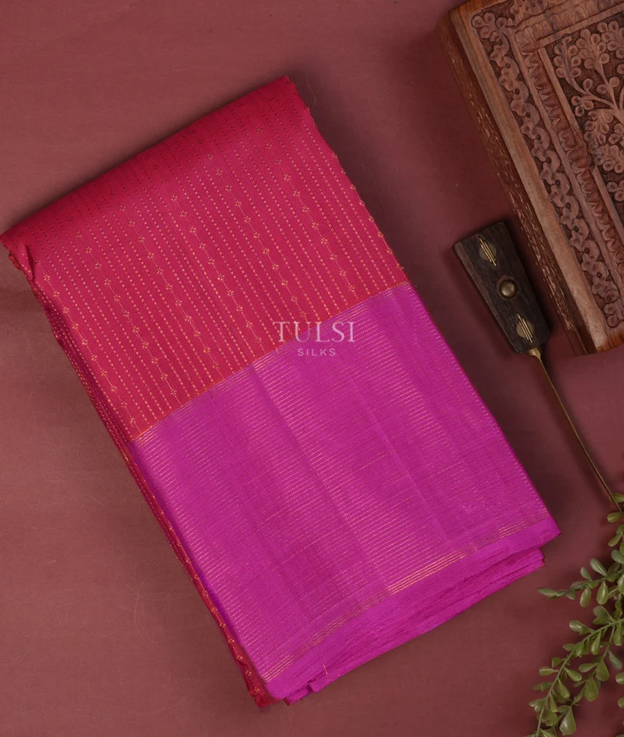 Reddish Pink Kanjivaram Silk Saree T738927-image