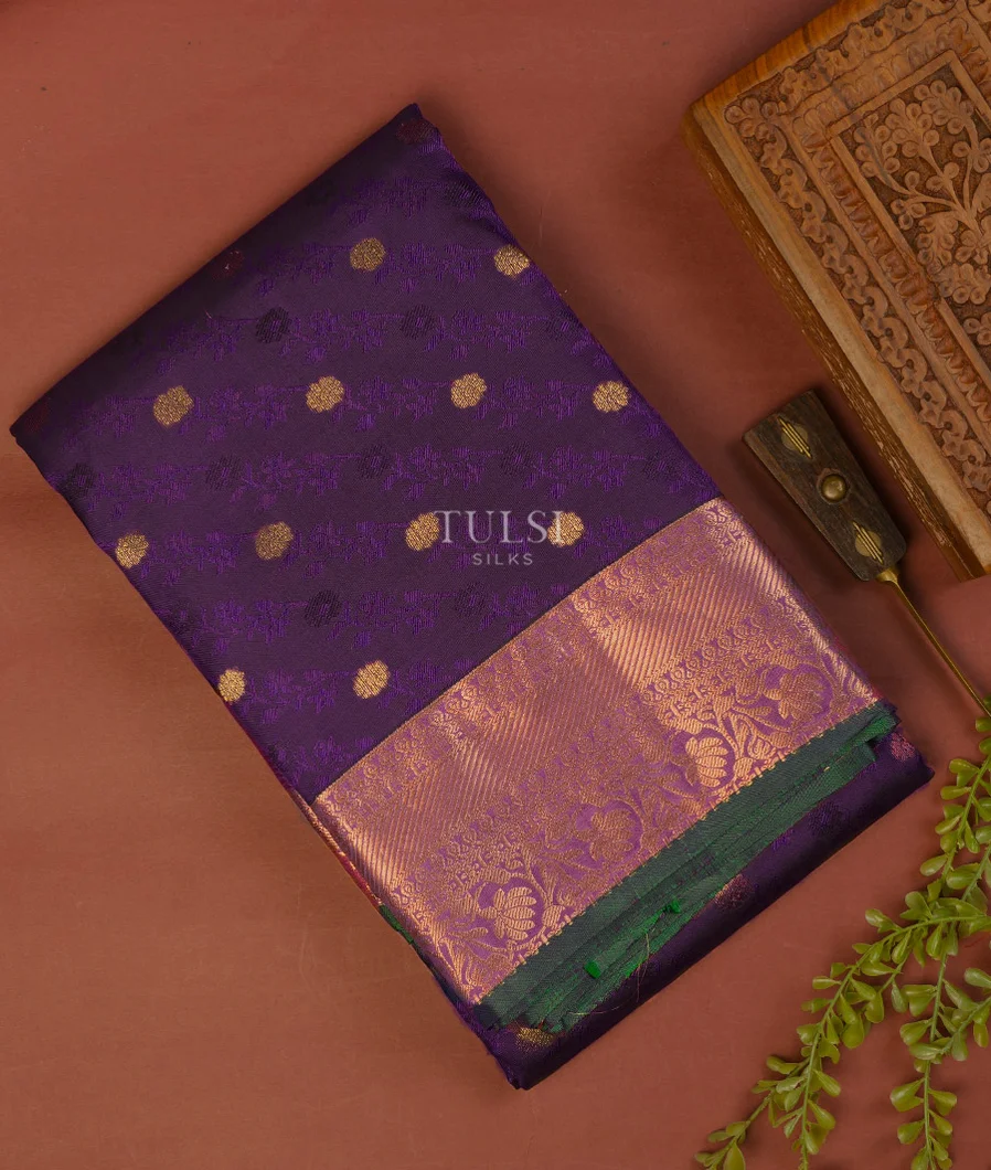 Purple Soft Silk Saree T711292-image