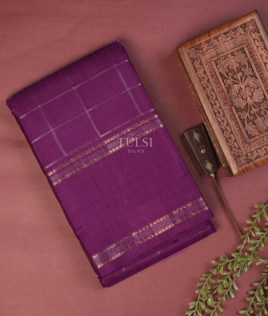 Purple Kanjivaram Silk Saree T738922-image