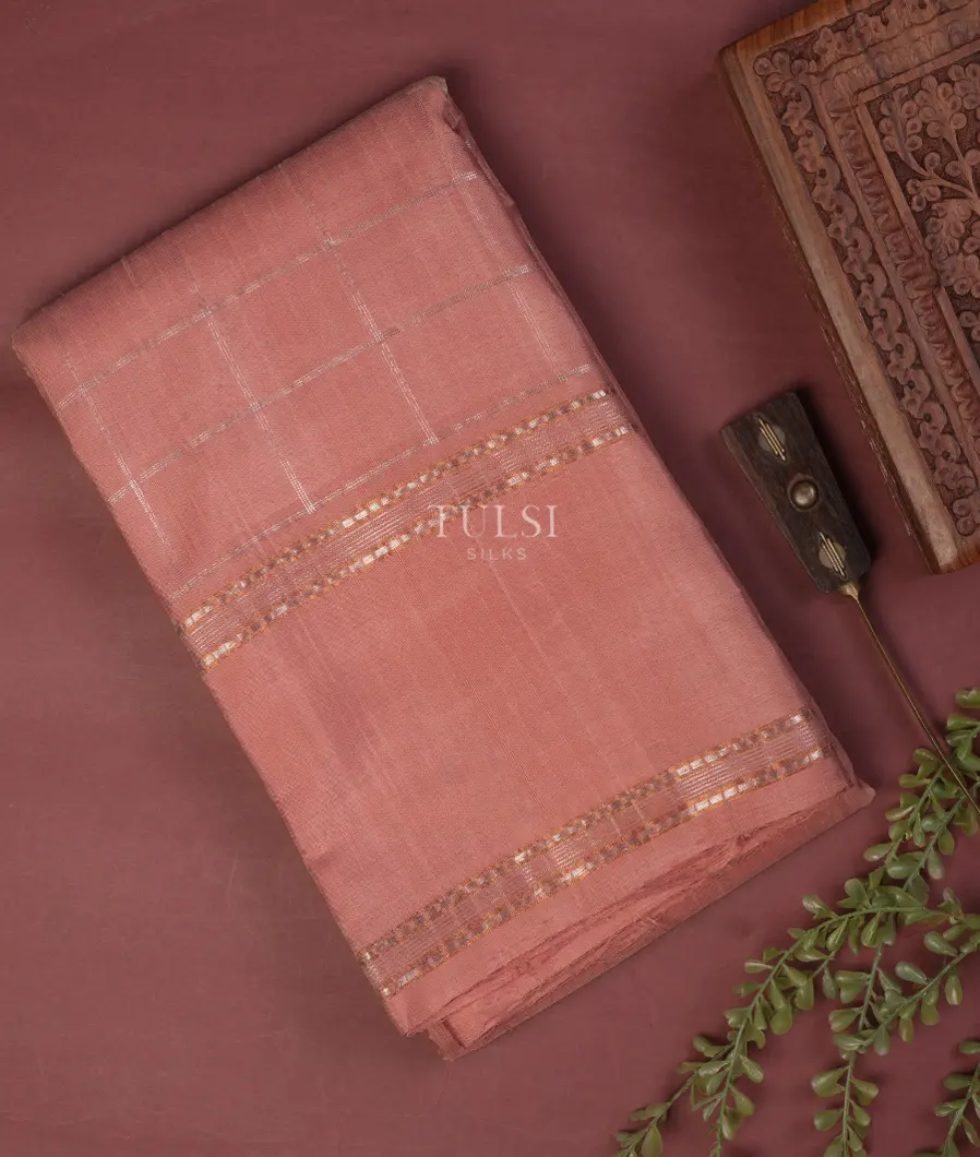 Salmon Pink Kanjivaram Silk Saree T742959-image