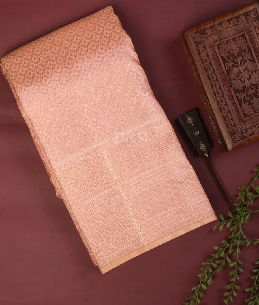Peach Kanjivaram Silk Saree T723844-image
