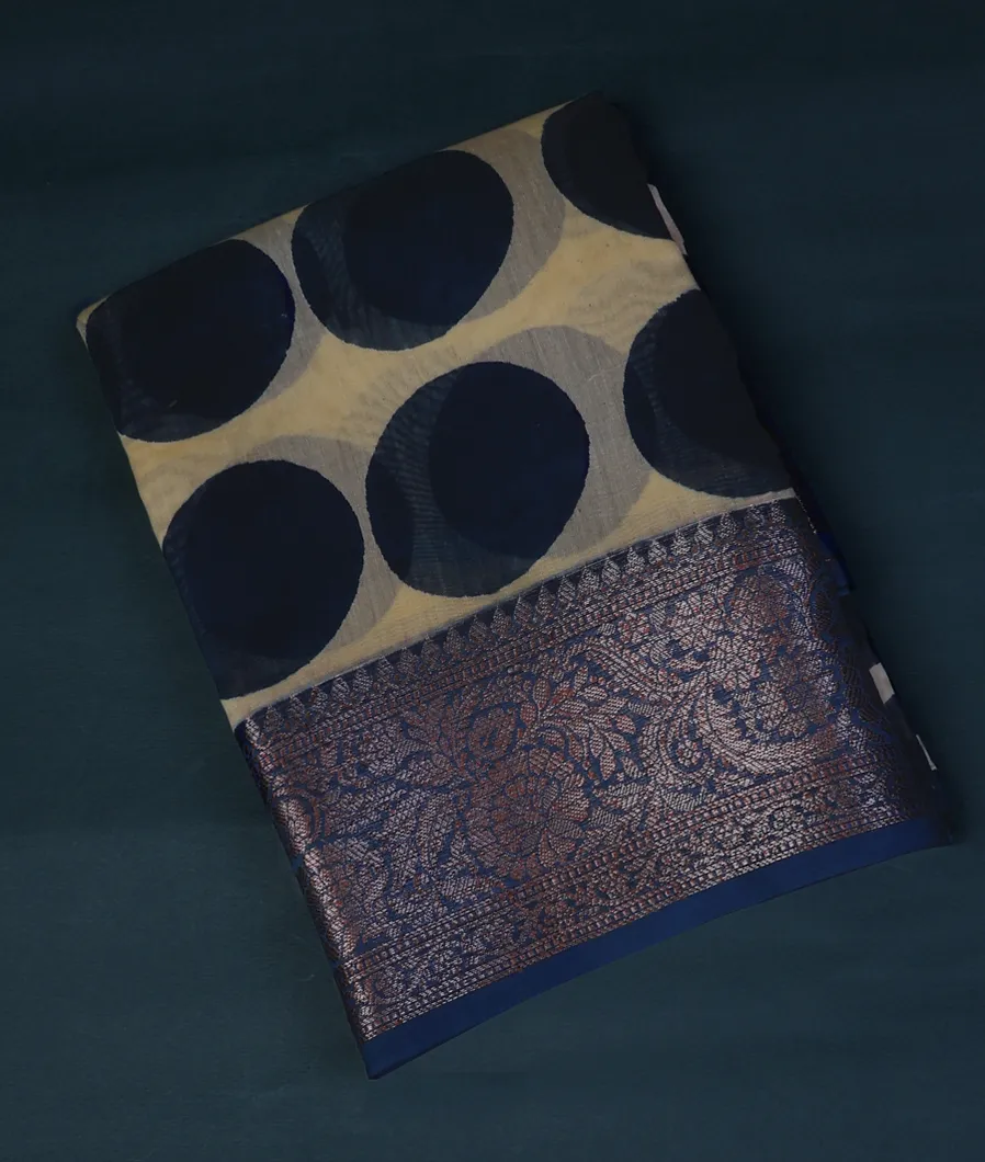 Beige Chanderi Cotton Saree T743589-image