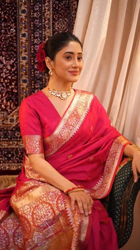 19 Trending Kanjivaram Saree Look for Brides and Wedding Guests-5