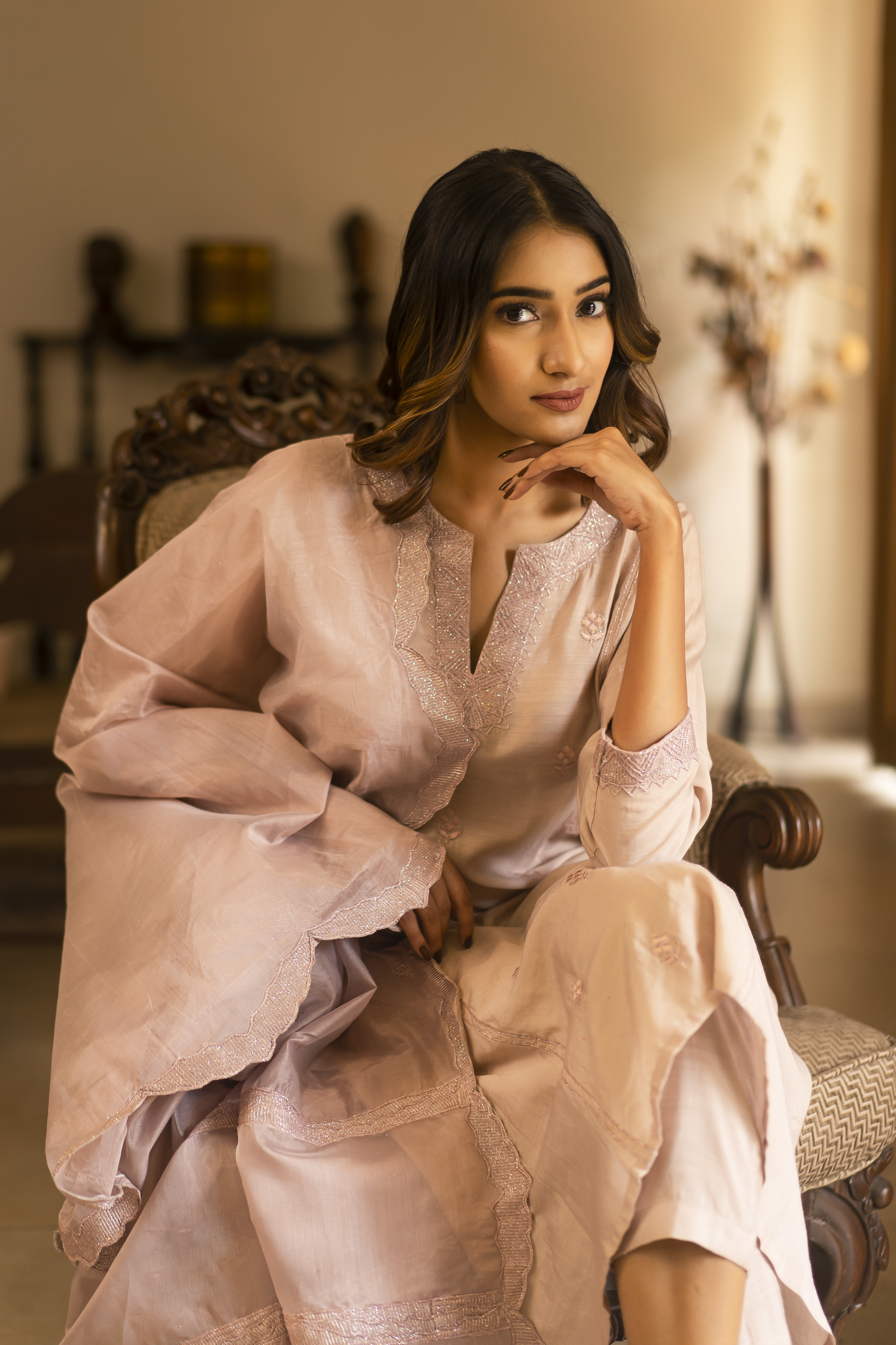 Pale Pink kurta Set