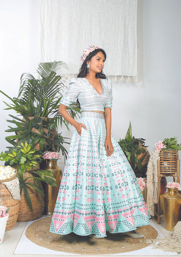 Interrelated Cord Lehenga Set1