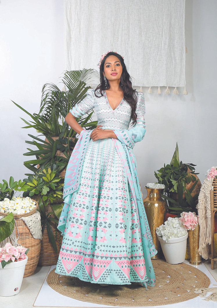 Interrelated Cord Lehenga Set2