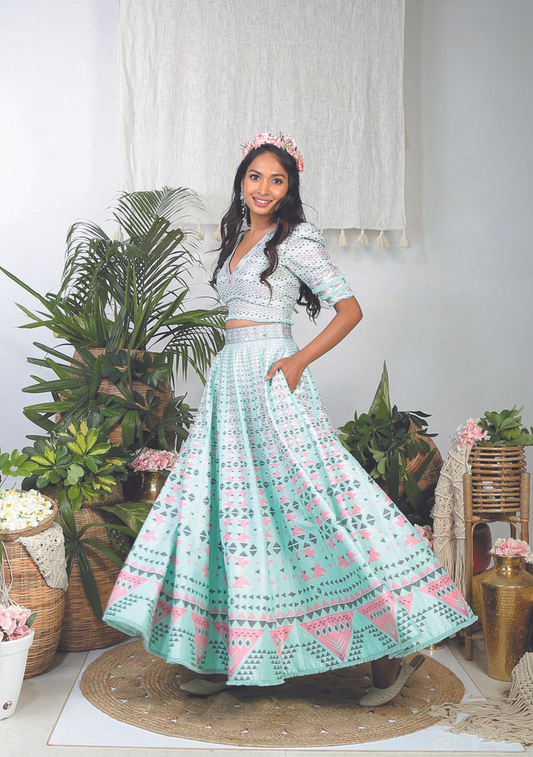 Interrelated Cord Lehenga Set3