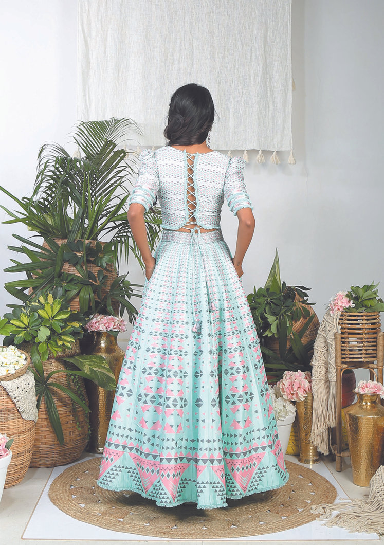 Interrelated Cord Lehenga Set4