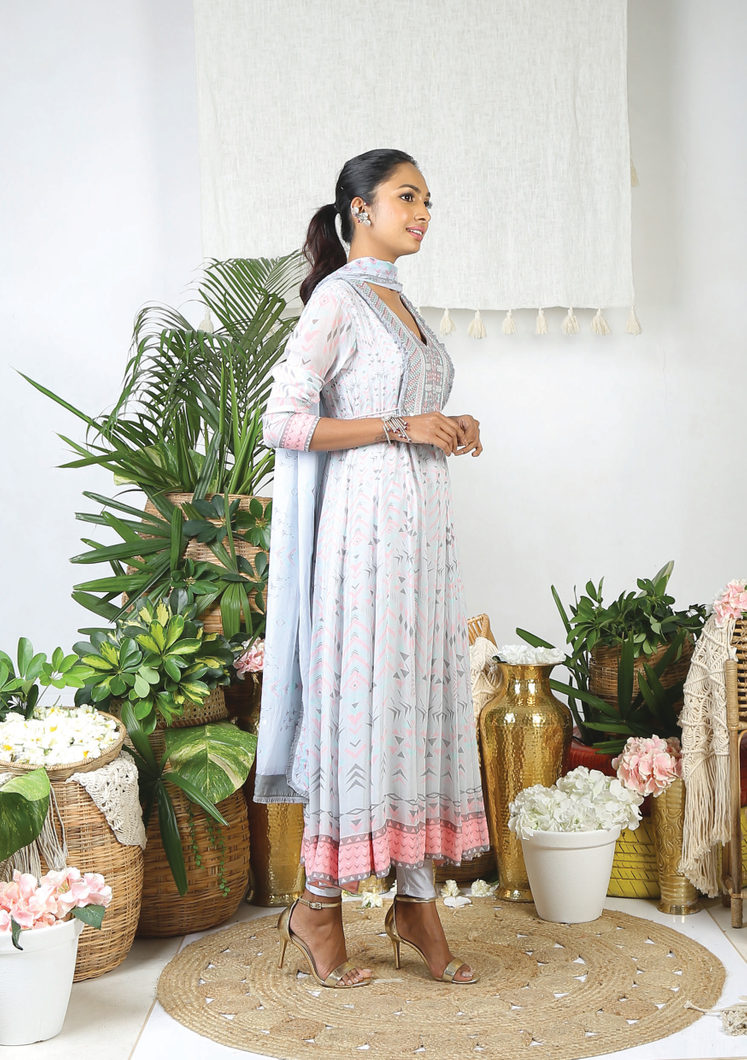 Quaint Tribal Anarkali Set5