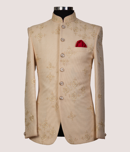 Beige Bandhgala - 1577 HOS1