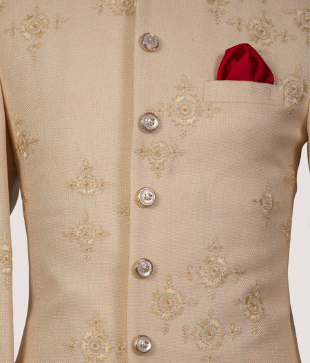 Beige Bandhgala - 1577 HOS2