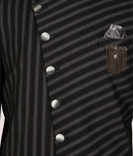 Black Stripe Bandhgala - SUT 5792