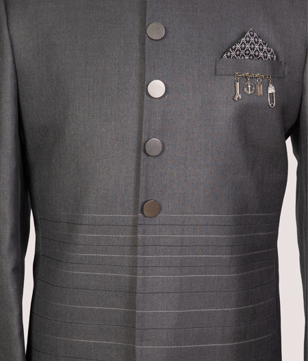 Grey Gradient Bandhgala - ATR 339/42