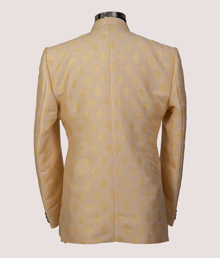 Beige Cross Pattern Bandhgala - AA 5178 (2.75) AA 3816 (3816)3