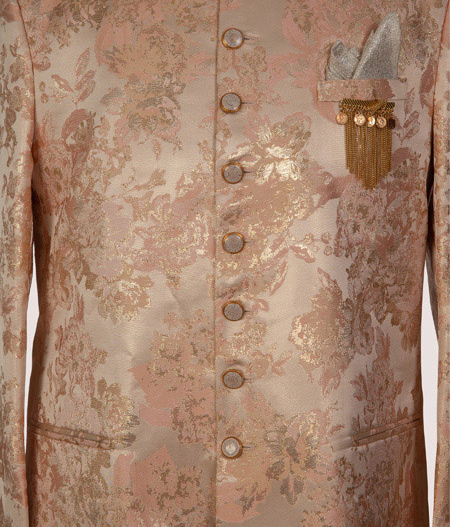 Pink Floral Bandhgala - 32