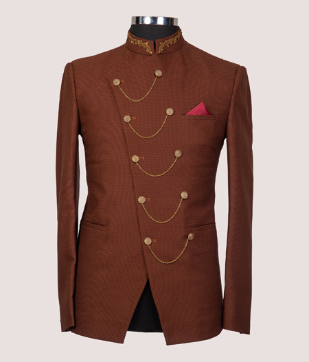 Brown Chain Bandhgala - ARK 5467 (A)1