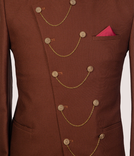 Brown Chain Bandhgala - ARK 5467 (A)2