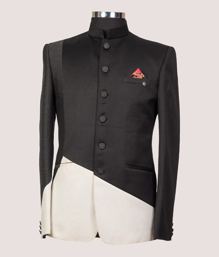 Black And White Bandhgala - JP 52 571