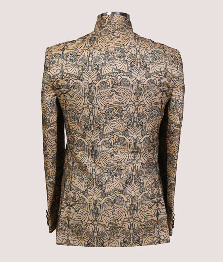 Cream Pattern Bandhgala - 93