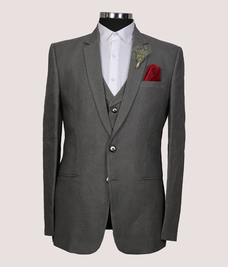 BoutonniÂre Grey Three Piece Suit - ALT 256/31