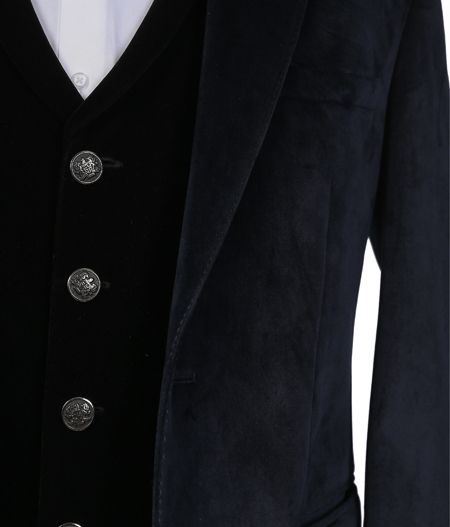 Blue Velvet Three Piece Suit - SUT T3 362 82