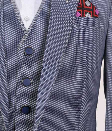 Light Blue Three Piece Suit - ATR 6092