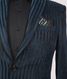 Navy Blue Striped Suit - SUT 17452