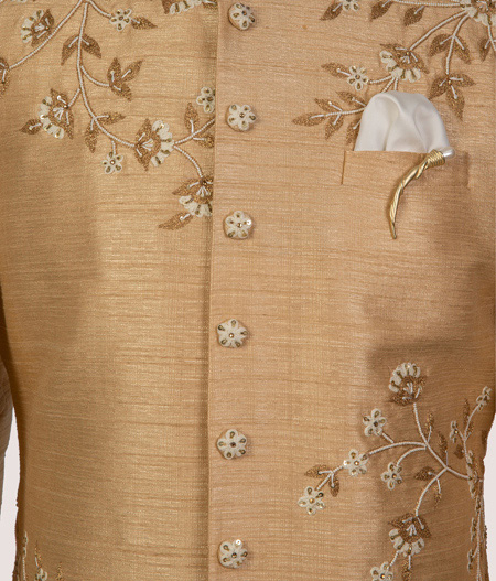 Gold Floral Sherwani - AMD 4412