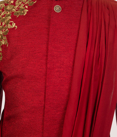 Red Regal Sherwani - IW 76 SX2