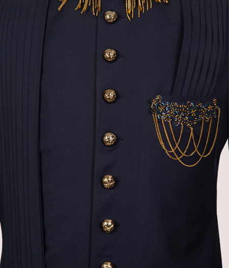 Blue Regal Asymmetric Sherwani - IN 9691 (1)2