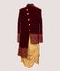 Red Staggered Build Sherwani - IW 5641