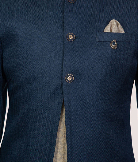 Blue Spilt Front Sherwani - AST 1497/12