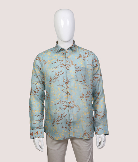 Turquoise Pattern Shirt FS - AAL 65841