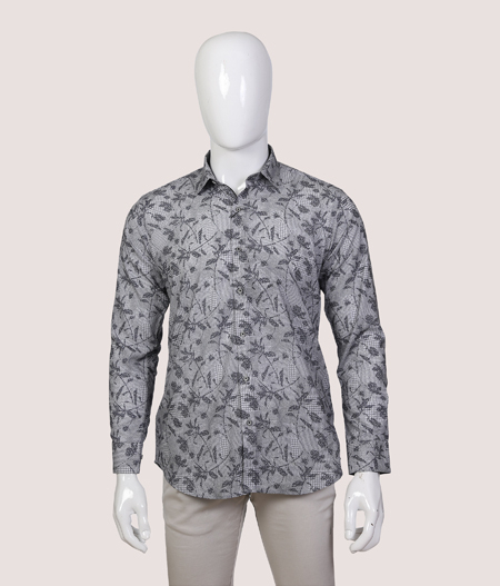 Grey Floral Shirt FS - ACL 36621