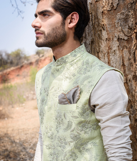 Silver Lining Pastel Green Bundi3