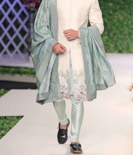 Silk Waterfall Colour Sherwani2