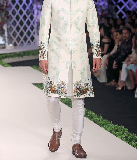 Hand Painted Silk Sherwani2