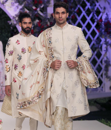 Silver Glow Sherwani1